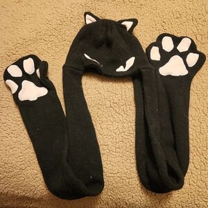 Emily is strang Cat scarf and hat